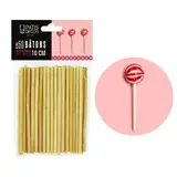Patis Decor Bamboe lollystokjes, 10 cm, set van 50