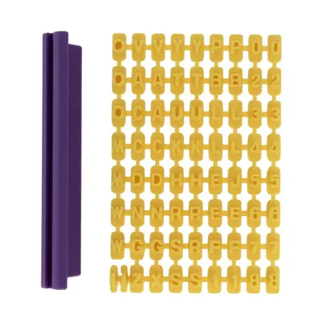 Patis Decor Biscuit stamp kit, numbers and letters, with rail Patis Decor Biscuit stamp kit, numbers and letters, with rail