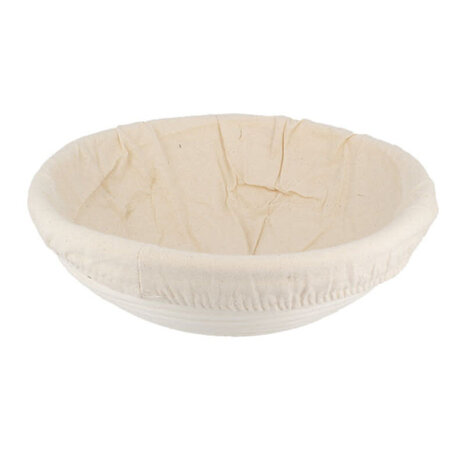 Patis Decor Rond rotan en linnen rijsmandje (banneton), 24 cm, voor een brood van 1000 g