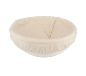 Patis Decor Rond rotan en linnen rijsmandje, 20 cm