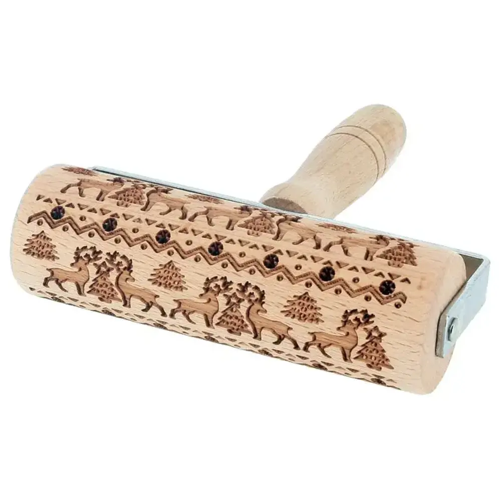 Patis Decor Roller met patroon 15,5cm rendieren