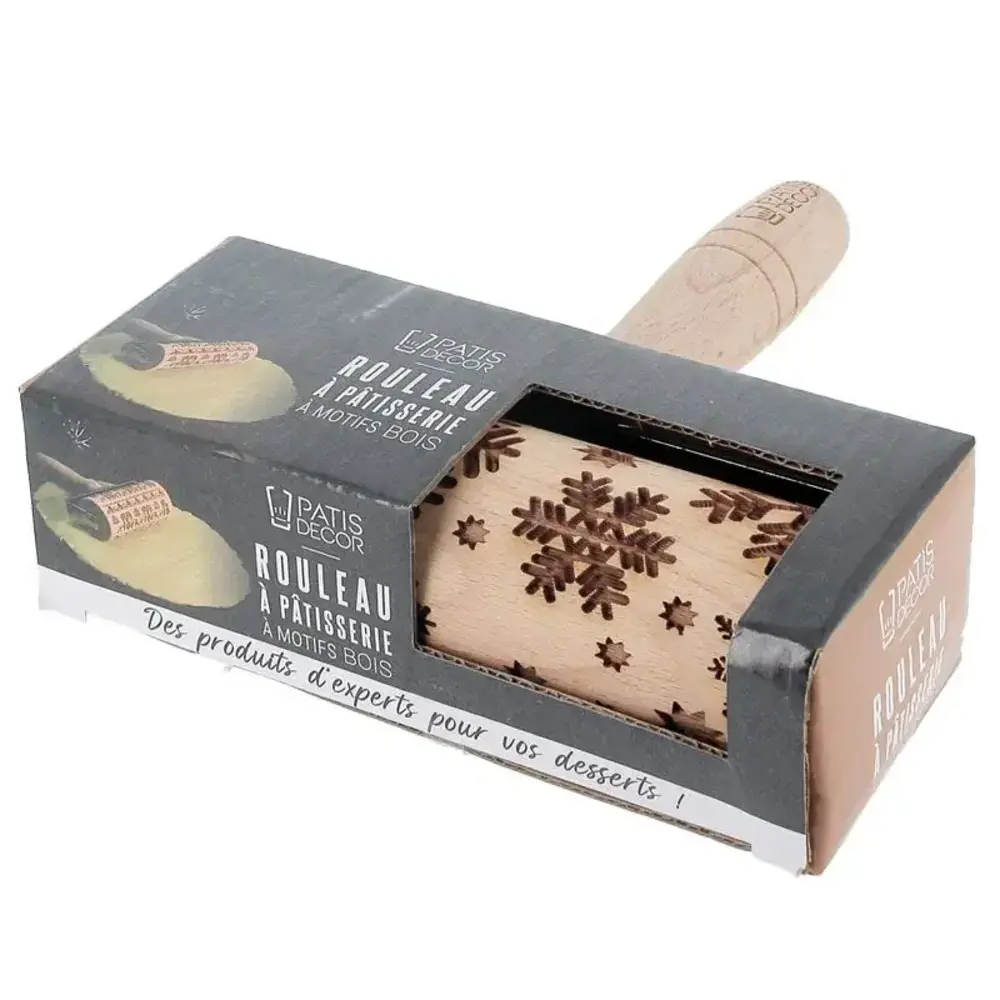 Patis Decor Roller met patroon 15,5cm sneeuw