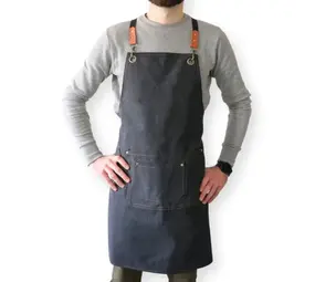 Patis Decor Verstelbare schort, zwarte jeanslook Patis Decor Verstelbare schort, zwarte jeanslook