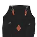 Patis Decor Adjustable apron in black denim look with three pockets, cotton and polyester