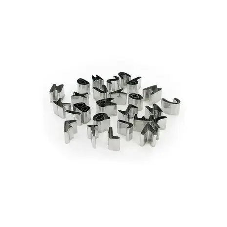 Patis Decor Rvs letteruitstekers voor fondant en koekjes, set van 26