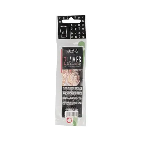 Patis Decor Set van twee bakkersmesjes, een recht en een draaibaar, voor het insnijden van brood Patis Decor Set van twee bakkersmesjes, een recht en een draaibaar, voor het insnijden van brood