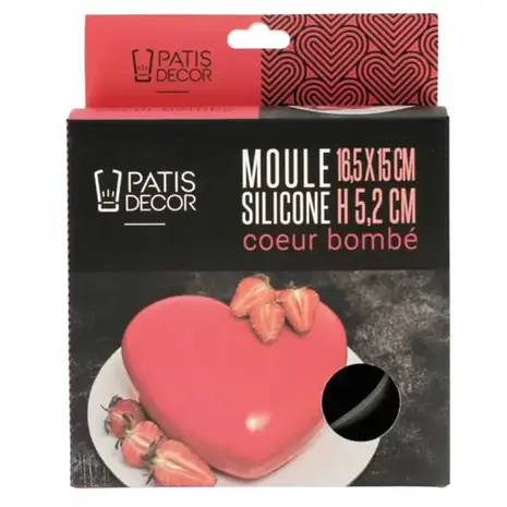Patis Decor Siliconen mal van platinumsilicone voor entremets en taarten, 16,5 x 15 cm