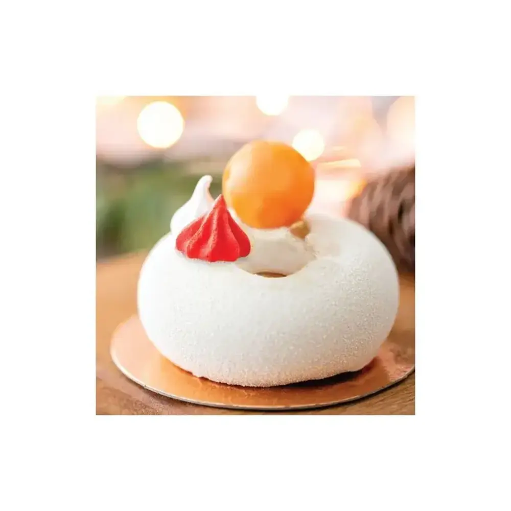 Patis Decor Platinum silicone mini savarin mold for entremets and cakes, 14.6 x 13 cm