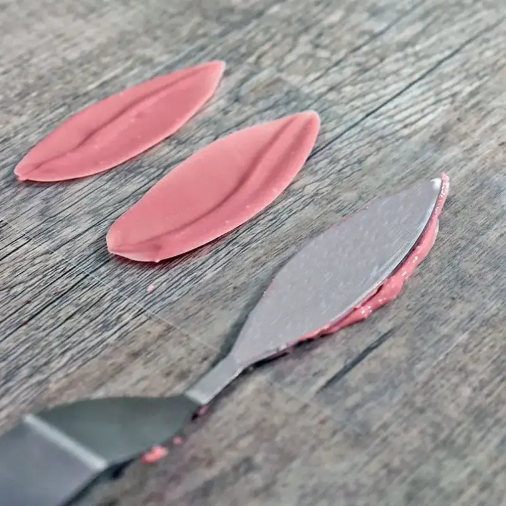 Patis Decor Stainless steel spatula for shaping chocolate leaves, 23 mm