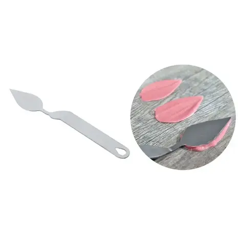 Patis Decor Rvs spatel voor het vormen van chocoladeblaadjes, 30 mm Patis Decor Rvs spatel voor het vormen van chocoladeblaadjes, 30 mm