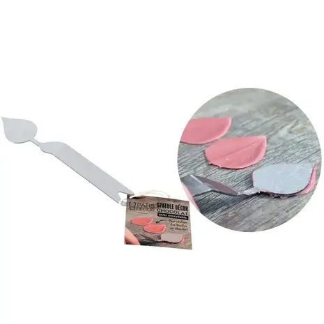 Patis Decor Rvs spatel voor het vormen van chocoladeblaadjes, 36 mm Patis Decor Rvs spatel voor het vormen van chocoladeblaadjes, 36 mm