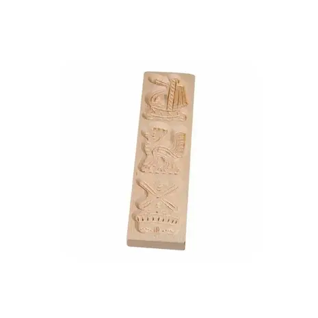 Patis Decor Traditional beech wood speculoos mold with boat, windmill and rooster shapes, 30 cm Patis Decor Traditional beech wood speculoos mold with boat, windmill and rooster shapes, 30 cm