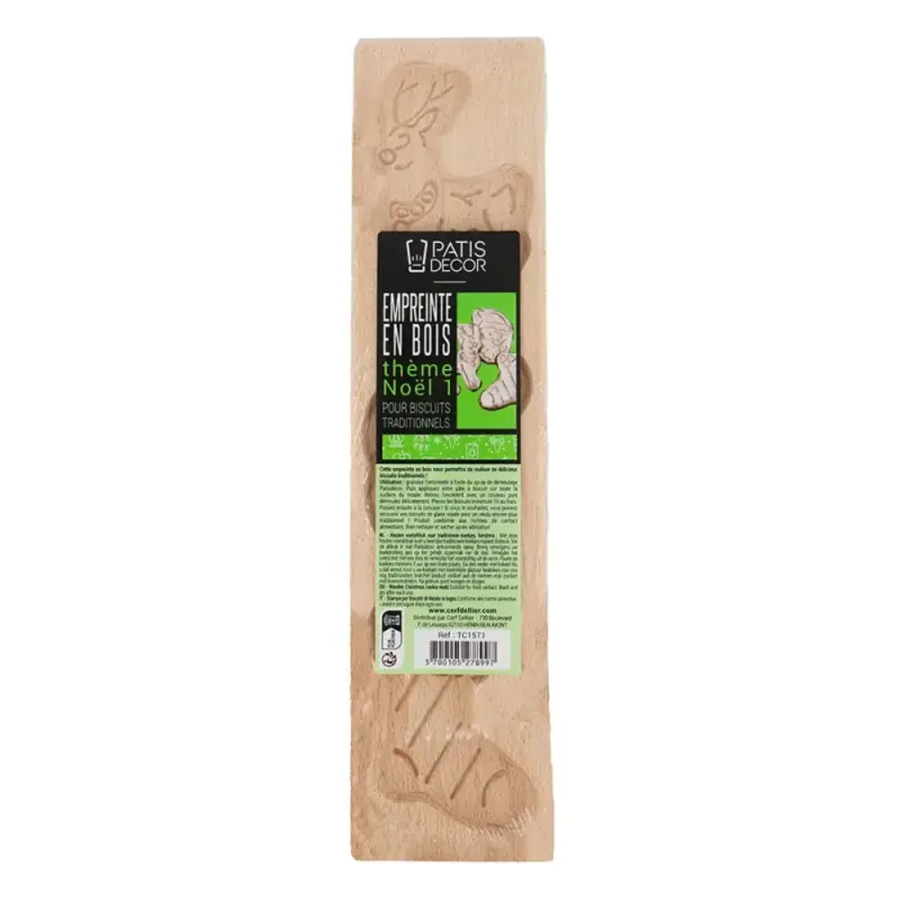 Patis Decor Speculaasplank 3 figuren Kerst 1 Patis Decor Speculaasplank 3 figuren Kerst 1