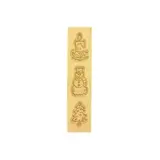 Patis Decor Wooden speculoos mold, Christmas candle, snowman and fir tree, 30 cm Patis Decor Wooden speculoos mold, Christmas candle, snowman and fir tree, 30 cm
