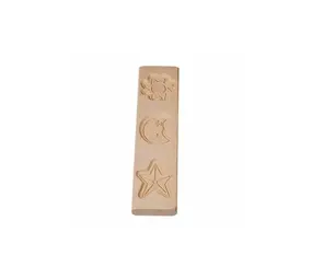 Patis Decor Wooden speculoos mold, sun, moon and star, 30 cm Patis Decor Wooden speculoos mold, sun, moon and star, 30 cm