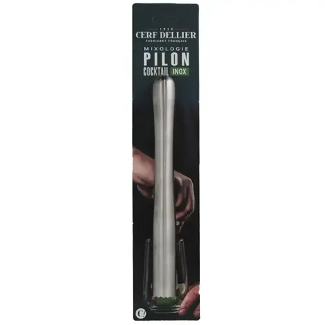 Patis Decor Ergonomische getande rvs cocktailstamper, 23 cm Patis Decor Ergonomische getande rvs cocktailstamper, 23 cm