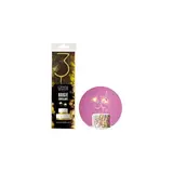 Patis Decor Gouden sterretjeskaars, cijfer 3, 18 cm