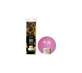 Patis Decor Gouden sterretjeskaars, cijfer 3, 18 cm