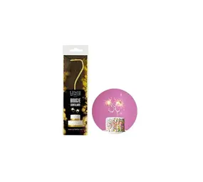 Patis Decor Gold sparkler number candle, 7, 18 cm