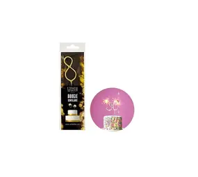 Patis Decor Gouden sterretjeskaars, cijfer 8, 18 cm