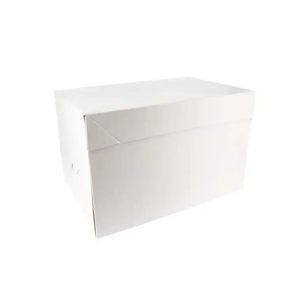 Patis Decor White rectangular cardboard cake box for packing and transporting cakes, 26 x 36 x 20 cm Patis Decor White rectangular cardboard cake box for packing and transporting cakes, 26 x 36 x 20 cm