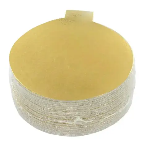 Patis Decor Round gold cake boards 8 cm for individual cakes and entremets, pack of 20
