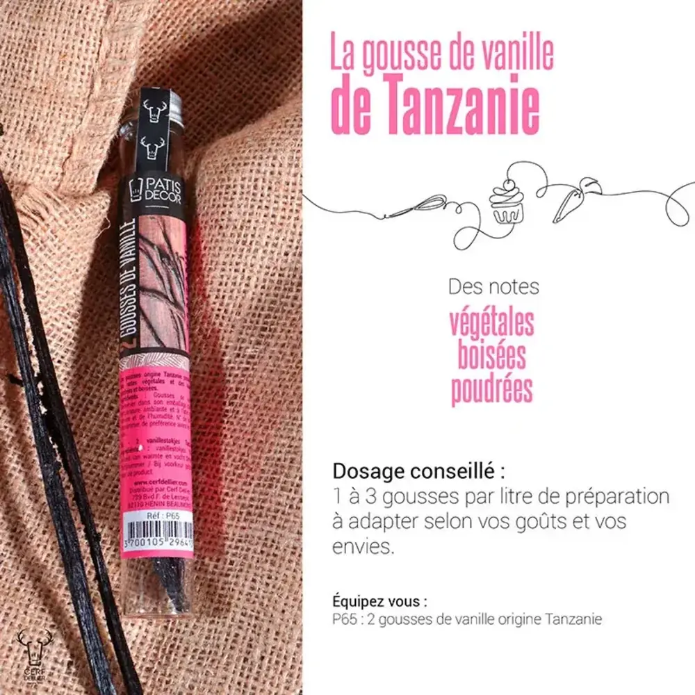 Patis Decor Hele vanillestokjes uit Tanzania, soepel en ongespleten, set van 2 Patis Decor Hele vanillestokjes uit Tanzania, soepel en ongespleten, set van 2