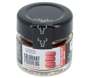 Patis Decor Natuurlijke poederkleurstof, aardbeienrood, 8 g Patis Decor Natuurlijke poederkleurstof, aardbeienrood, 8 g
