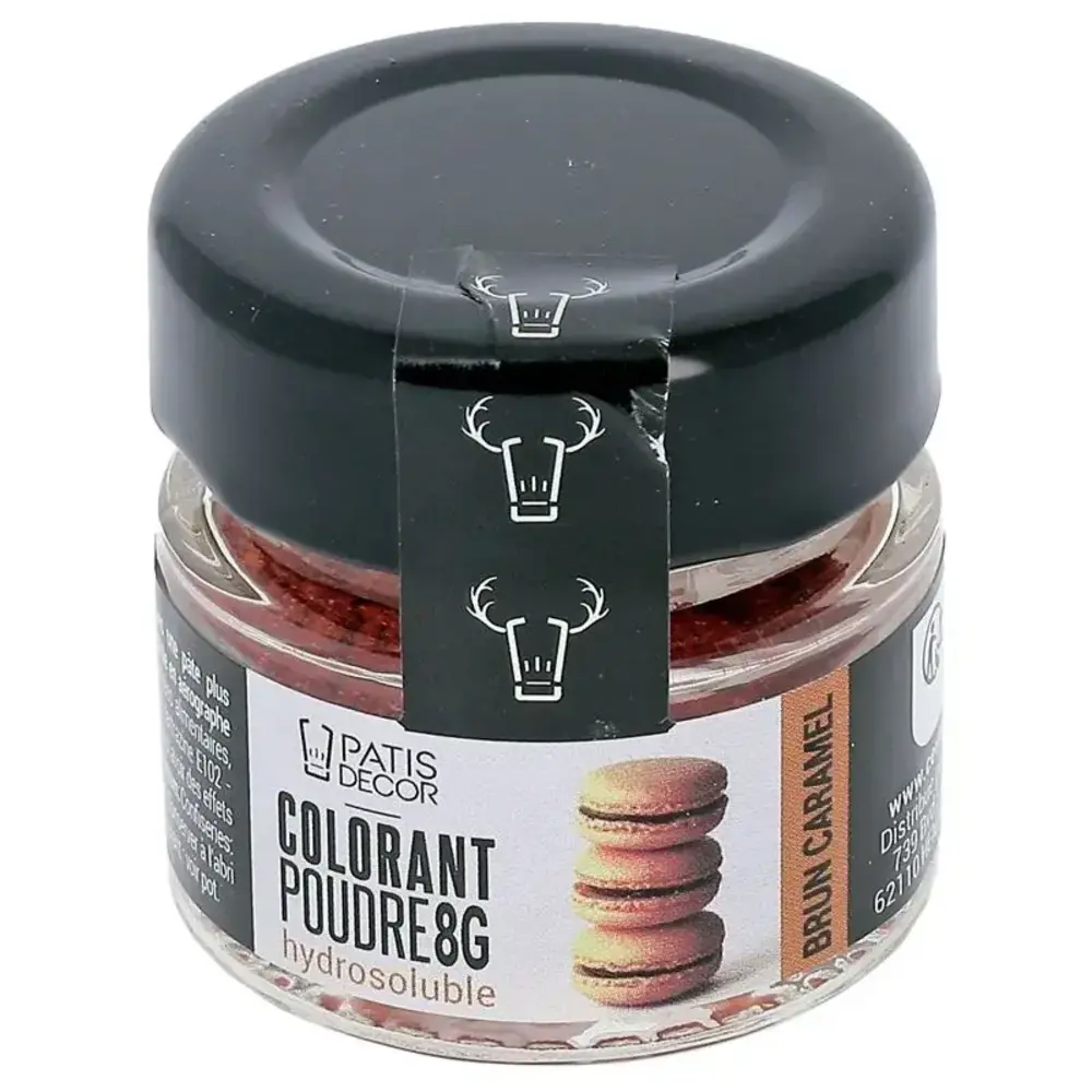 Patis Decor Poederkleurstof in karamelbruin voor glazuur, macarons en fondant, 8 g Patis Decor Poederkleurstof in karamelbruin voor glazuur, macarons en fondant, 8 g