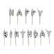 Patis Decor Zilveren Happy Birthday letterprikkaarsjes voor verjaardagstaarten, set van 13 Patis Decor Zilveren Happy Birthday letterprikkaarsjes voor verjaardagstaarten, set van 13