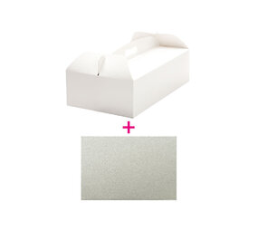 Decora Cake box with rectangular board, 46 x 36 x 12 cm
