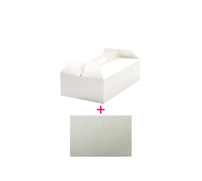 Decora Taartdoos met rechthoekige bodemplaat, 36 x 21 x 12 cm