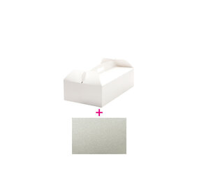 Decora Cake box with rectangular board, 31 x 16 x 12 cm