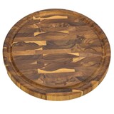 Stolf Round end-grain teak cutting board, ⌀35 cm