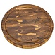 Stolf Solid FSC-certified round end-grain teak cutting board with juice groove and handles, ⌀35 x 3.2 cm Stolf Solid FSC-certified round end-grain teak cutting board with juice groove and handles, ⌀35 x 3.2 cm