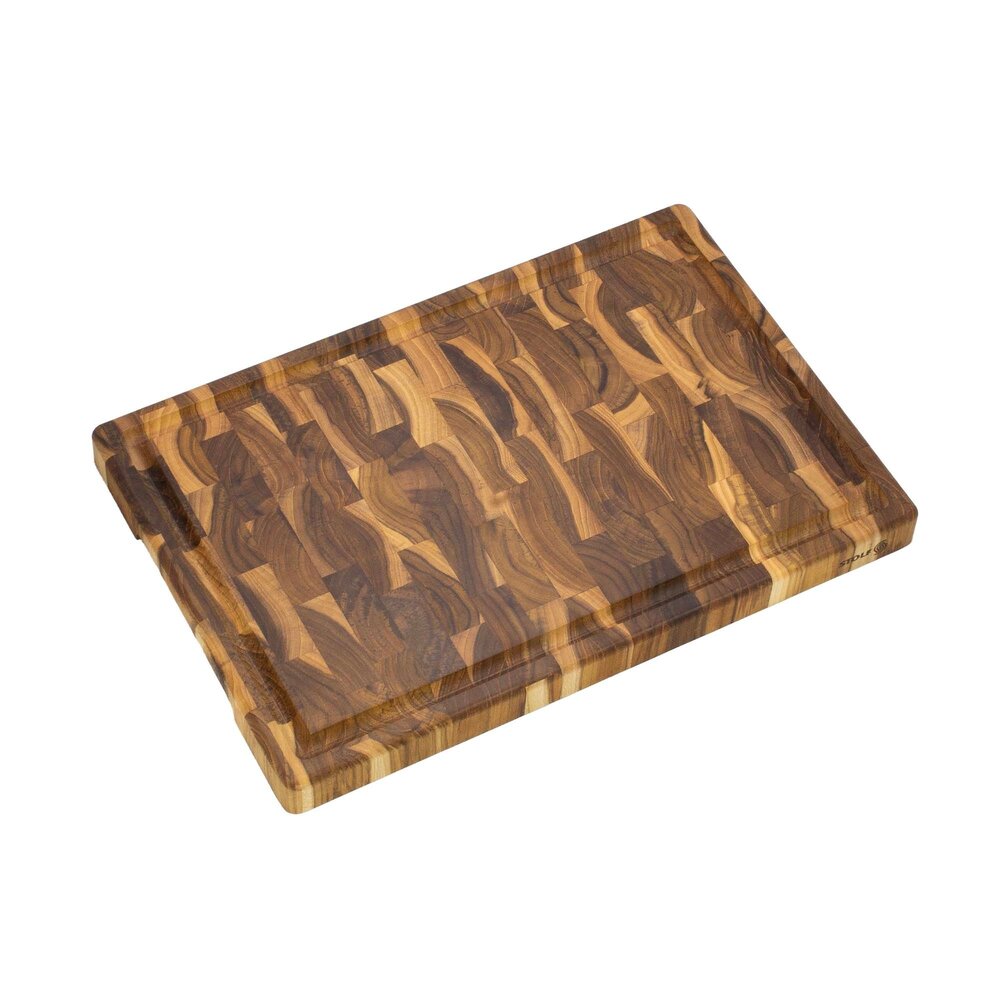 Stolf Omkeerbare massief teakhouten snij- en serveerplank met sapgeul, 29,5 x 44 x 3,2 cm Stolf Omkeerbare massief teakhouten snij- en serveerplank met sapgeul, 29,5 x 44 x 3,2 cm