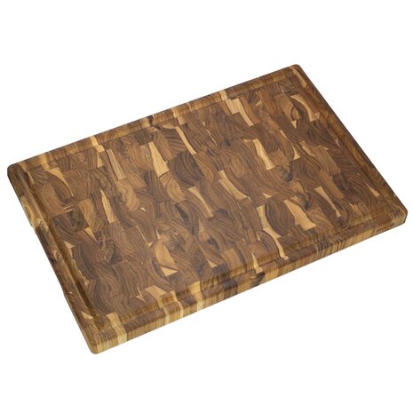 Stolf Reversible solid teak cutting and serving board with juice channel, 58.5 x 38 x 3.2 cm Stolf Reversible solid teak cutting and serving board with juice channel, 58.5 x 38 x 3.2 cm