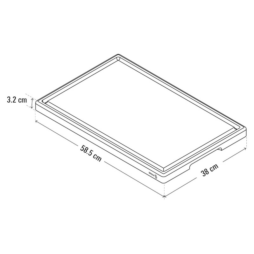 Stolf Reversible solid teak cutting and serving board with juice channel, 58.5 x 38 x 3.2 cm Stolf Reversible solid teak cutting and serving board with juice channel, 58.5 x 38 x 3.2 cm