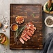 Stolf Reversible solid teak cutting and serving board with juice channel, 58.5 x 38 x 3.2 cm Stolf Reversible solid teak cutting and serving board with juice channel, 58.5 x 38 x 3.2 cm