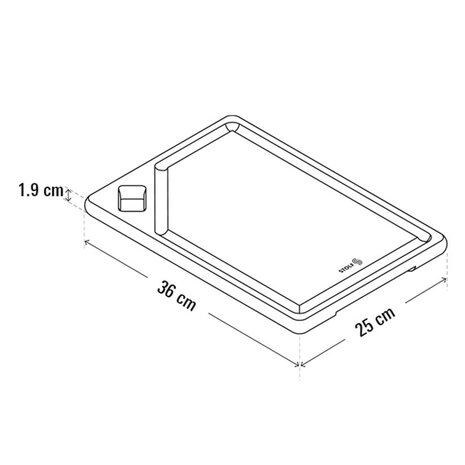 Stolf Massief teakhouten serveer- en snijplank met sapgeul en diagonaal gat, 36 x 25 x 1,8 cm Stolf Massief teakhouten serveer- en snijplank met sapgeul en diagonaal gat, 36 x 25 x 1,8 cm