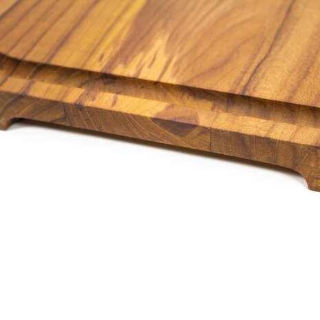 Stolf Reversible solid teak barbecue cutting and serving board with sloped channel, 28 x 40 x 2.4 cm Stolf Reversible solid teak barbecue cutting and serving board with sloped channel, 28 x 40 x 2.4 cm