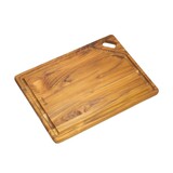 Stolf Teak serving board with diagonal hole, 41 x 30.5 cm