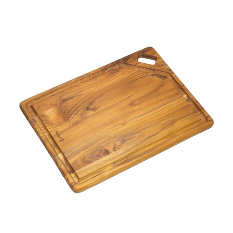 Stolf Solid teak serving and cutting board with juice groove and diagonal hole, 41 x 30.5 x 1.8 cm Stolf Solid teak serving and cutting board with juice groove and diagonal hole, 41 x 30.5 x 1.8 cm