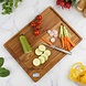 Stolf Solid teak serving and cutting board with juice groove and diagonal hole, 46 x 36 x 1.8 cm Stolf Solid teak serving and cutting board with juice groove and diagonal hole, 46 x 36 x 1.8 cm
