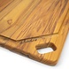 Stolf Solid teak serving and cutting board with juice groove and diagonal hole, 46 x 36 x 1.8 cm Stolf Solid teak serving and cutting board with juice groove and diagonal hole, 46 x 36 x 1.8 cm