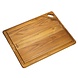 Stolf Solid teak serving and cutting board with juice groove and diagonal hole, 46 x 36 x 1.8 cm Stolf Solid teak serving and cutting board with juice groove and diagonal hole, 46 x 36 x 1.8 cm
