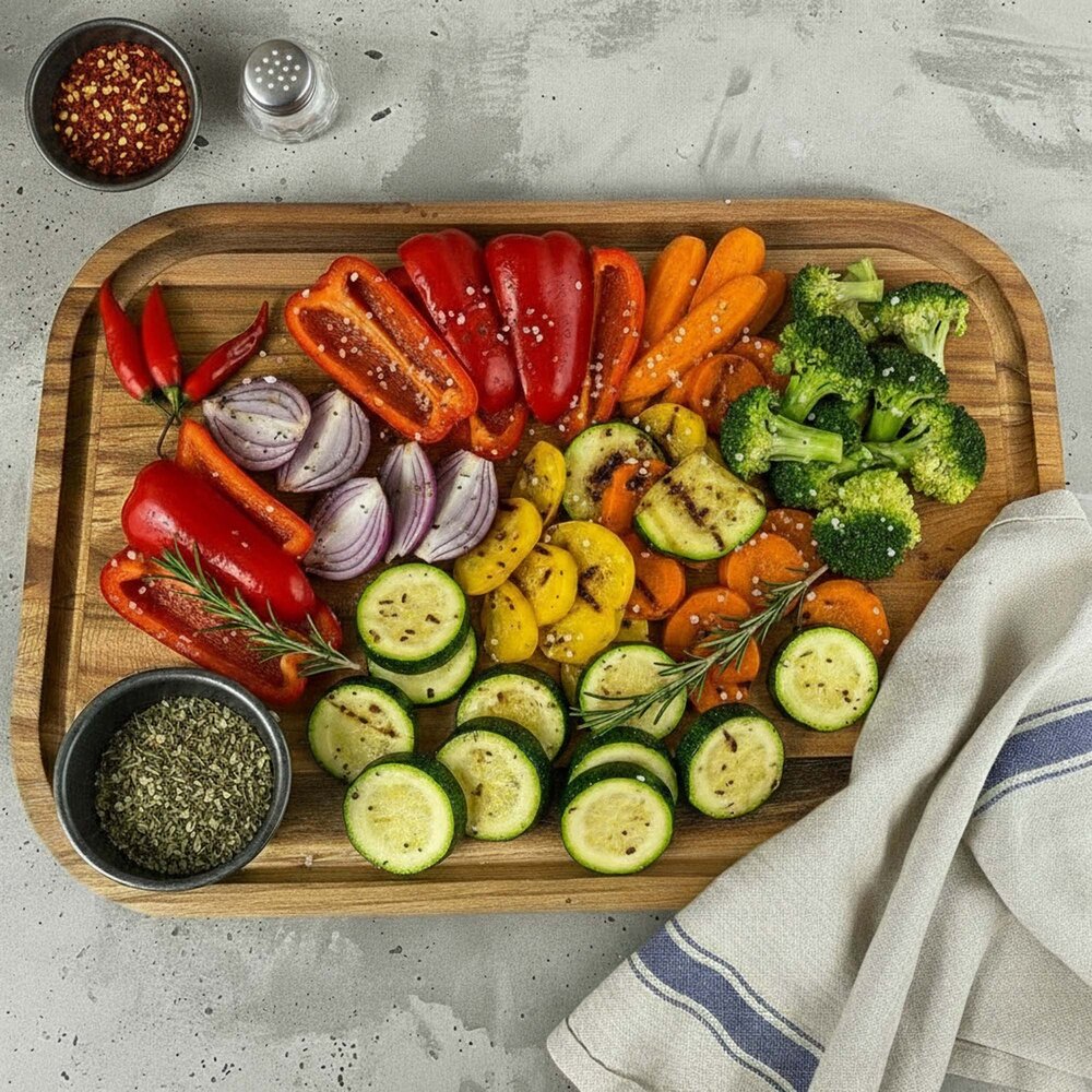 Stolf Solid FSC-certified teak cutting board with handles and juice groove, 48 x 30 x 2.4 cm Stolf Solid FSC-certified teak cutting board with handles and juice groove, 48 x 30 x 2.4 cm