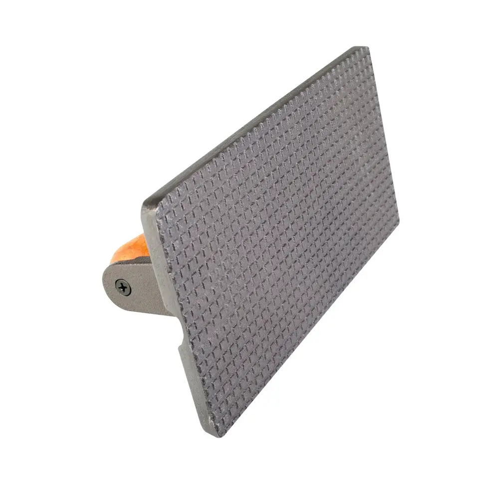Victoria Heavy cast iron grill and bacon press with ridged base and removable wood handle Victoria Heavy cast iron grill and bacon press with ridged base and removable wood handle