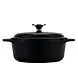 Victoria Gietijzeren braadpan met zelfbedruipend deksel en roestvrijstalen knop, 1,9 l