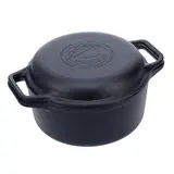 Victoria Cast iron combo cooker, 5.7 L dutch oven and skillet